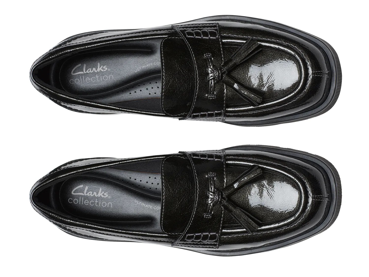 Лоферы Clarks Lauryl Tassel Loafer, Gunmetal Patent — фото 4