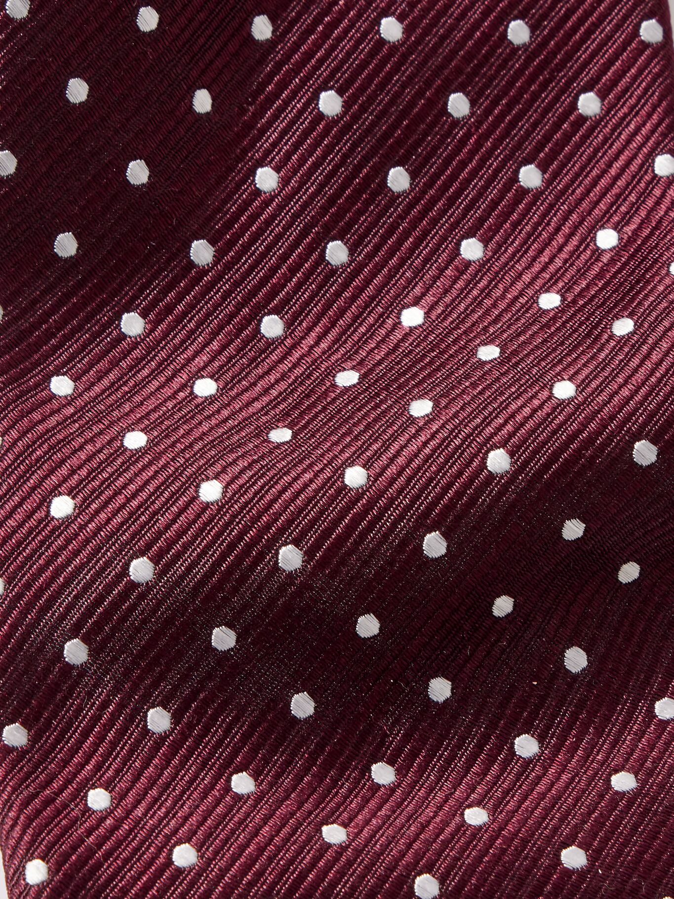 

Галстук из шелковой саржи в горошек, 8 см TOM FORD, цвет Burgundy