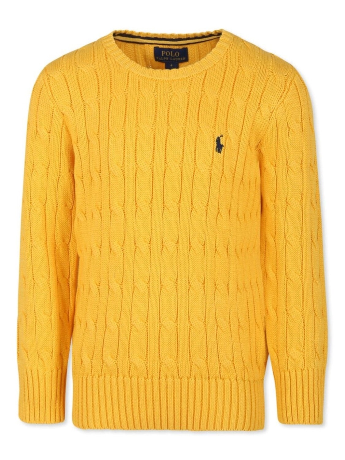 

Ralph Lauren Kids джемпер фактурной вязки с вышитым логотипом, желтый