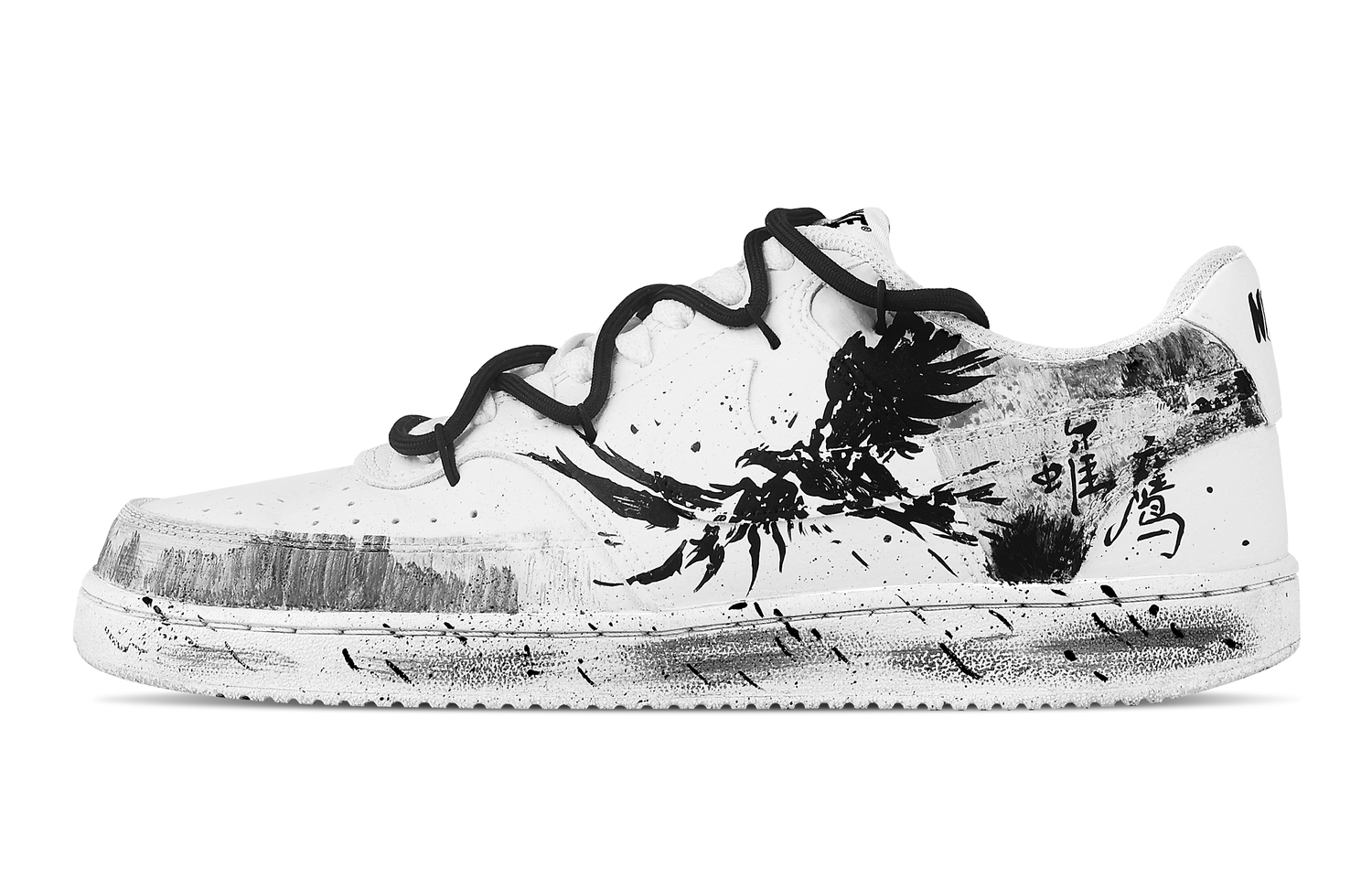 

Court vision 1 saker falcon амортизирующие износостойкие легкие низкие скейтборд кроссовки men's Nike, белый