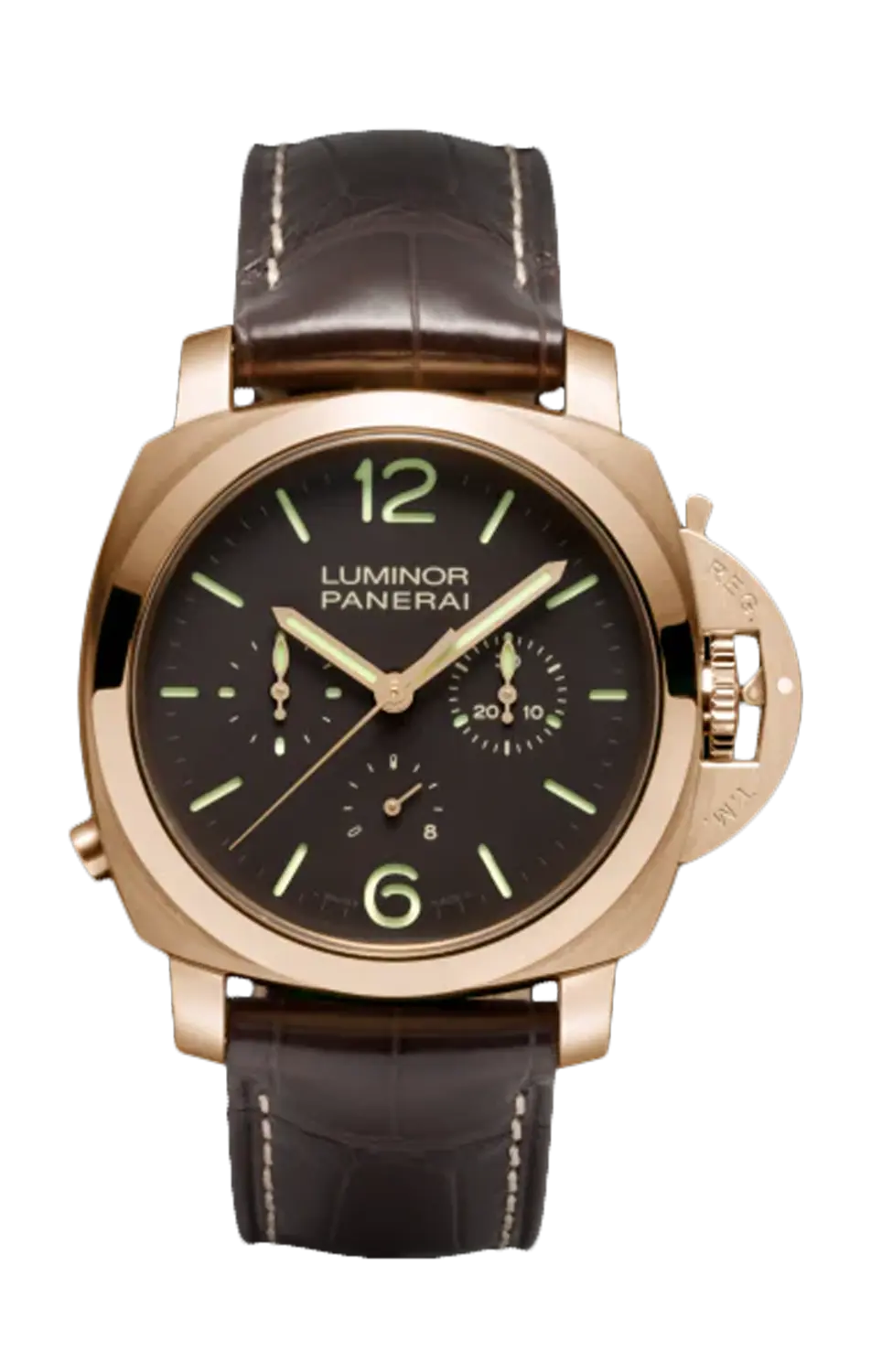 

Часы luminor 1950 chrono monopulsante 8 days oro rosa 44mm special edition Panerai