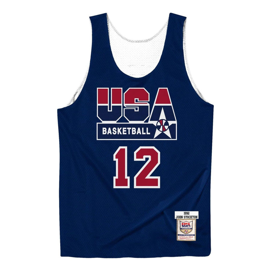 

Джерси Mitchell & Ness x NBA Reversible Practice Team USA 1992 Jerseys 'John Stockton 12', темно-синий