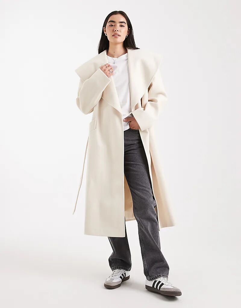 

Формальное пальто-халат от Miss Selfridge кремового цвета