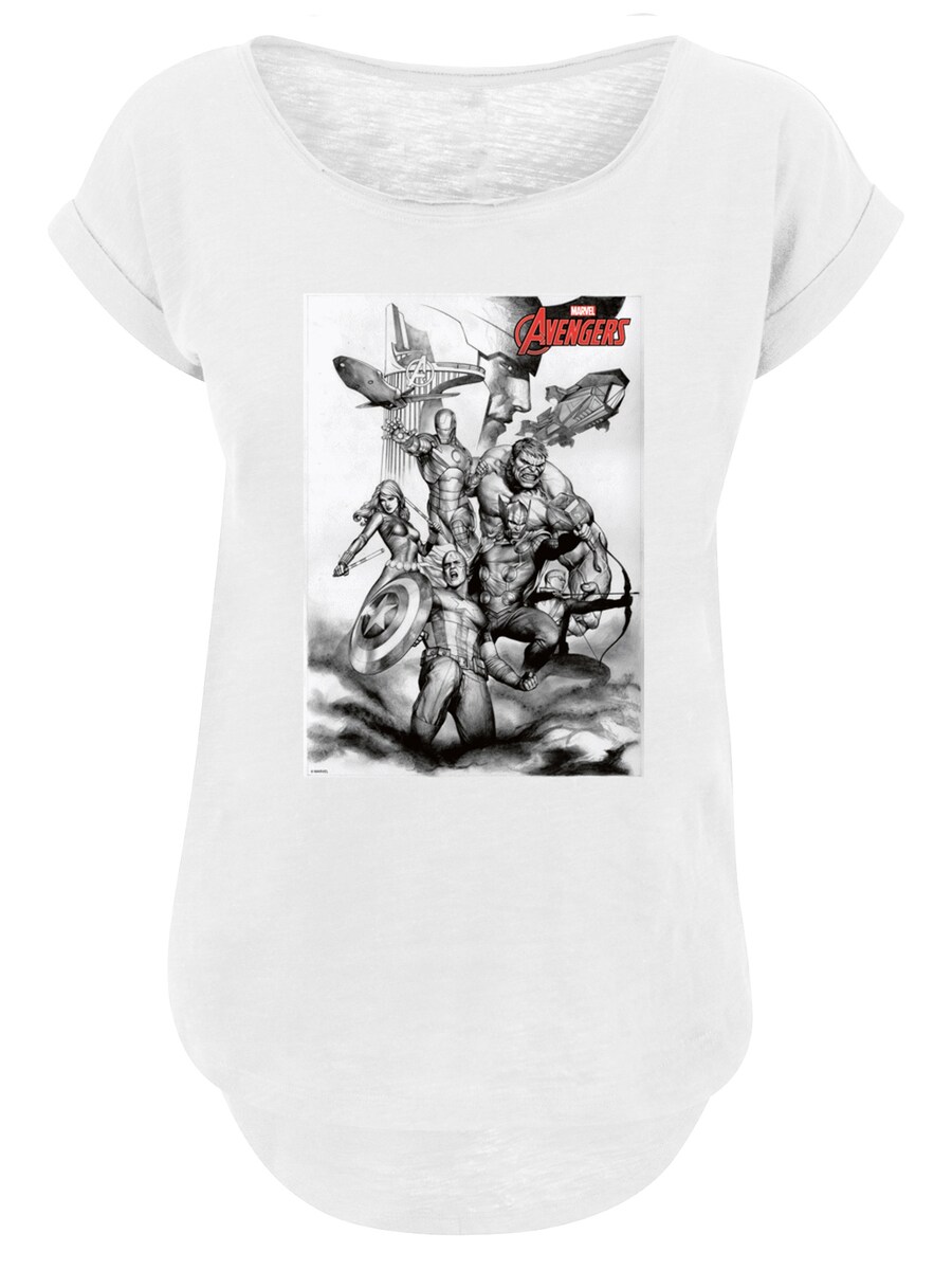 

Футболка F4NT4STIC Marvel Avengers Assemble Team Sketch, White/Off white