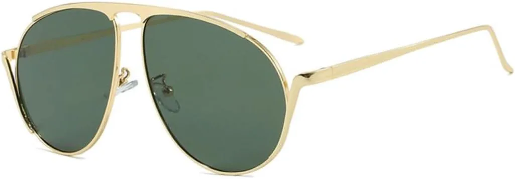 

Винтажные солнцезащитные очки большого размера для женщин и мужчин, роскошные очки в стиле панк, популярные, с защитой от УФ-излучения UV400 HHZZYVY, Gold G15