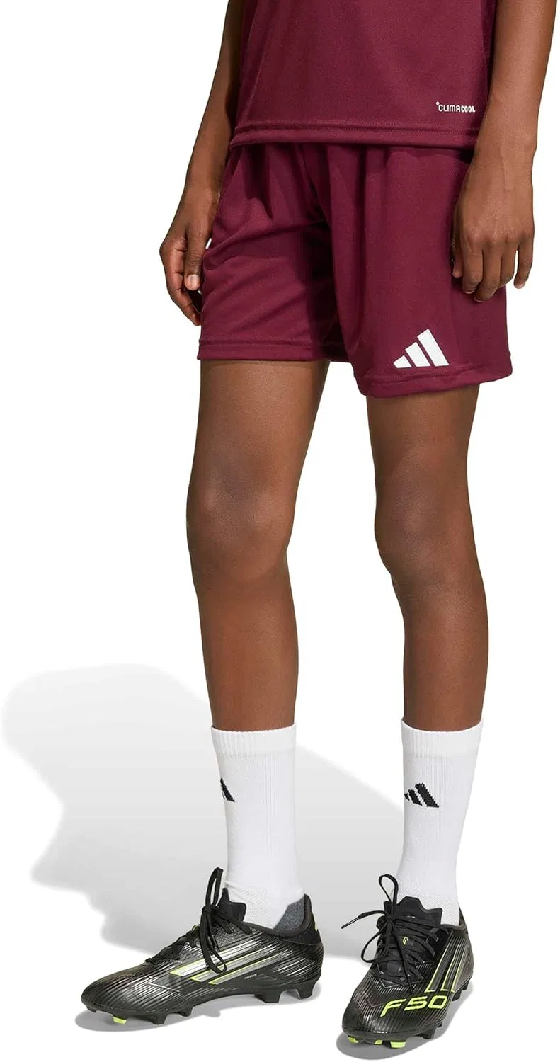 Детские шорты унисекс Adidas Entrada 26, Team Maroon/White