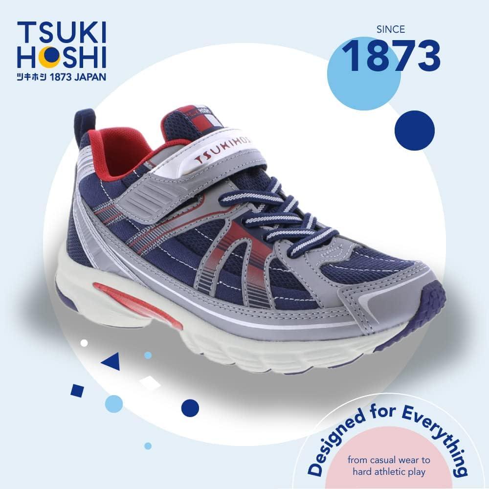 Кроссовки TSUKIHOSHI Unisex-Child Youth Storm (Little Kid/Big Kid), Steel/Cobalt — фото 3