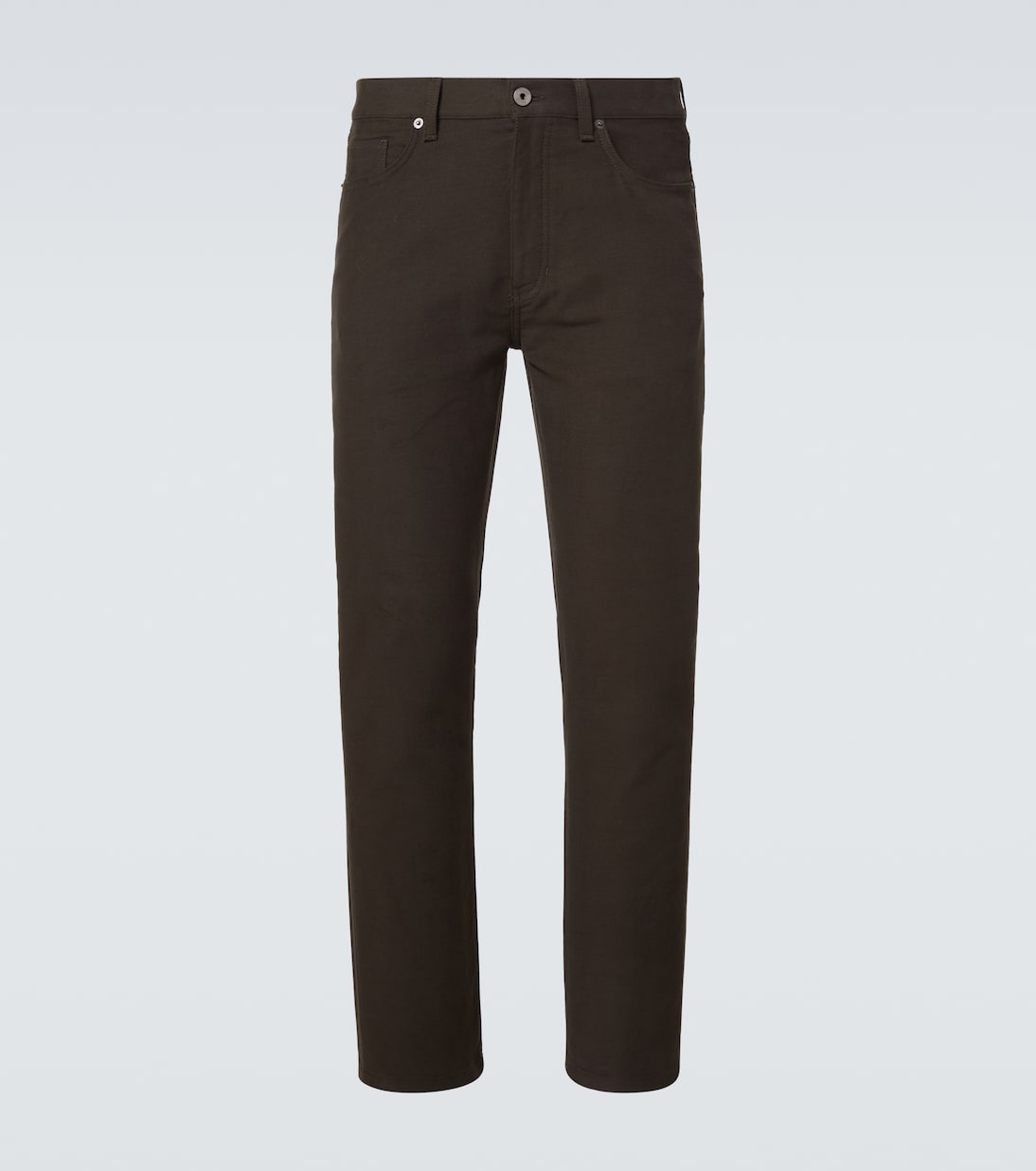 

Прямые брюки Roccia из хлопка и кашемира Zegna, темно-коричневый
