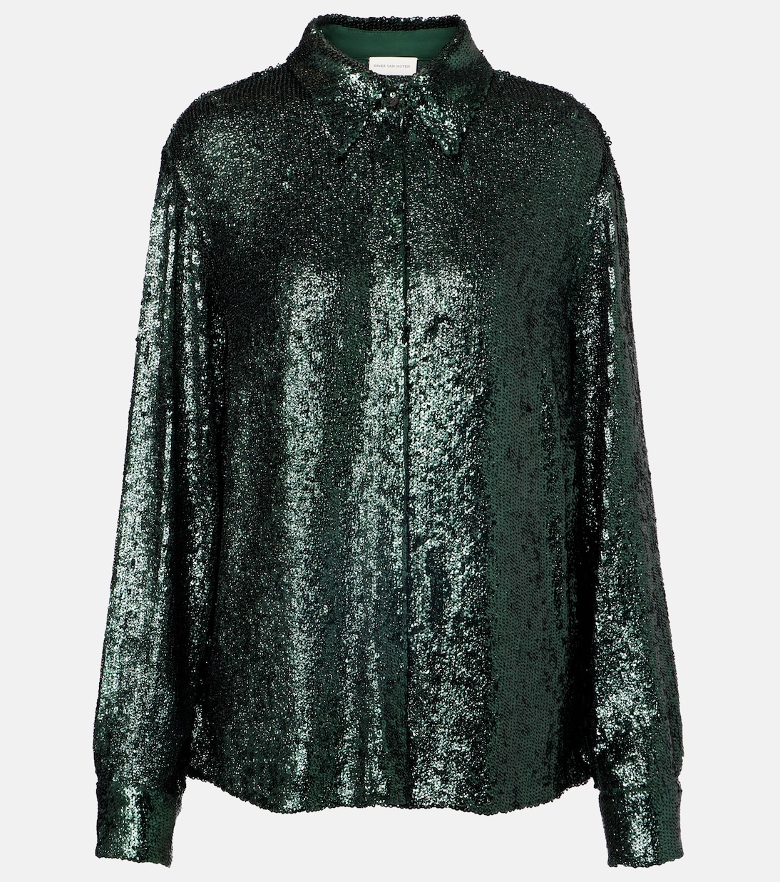 Рубашка с пайетками Dries Van Noten, Bottle