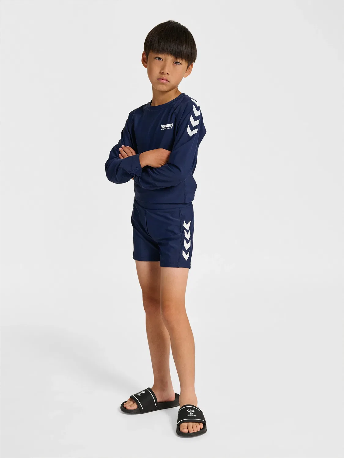 Плавки детские, приталенные, Hummel, dress blues — фото 3