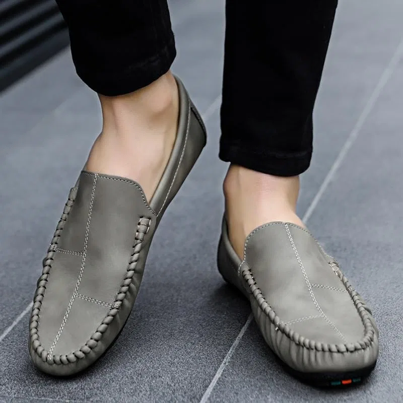Мужские лоферы из искусственной кожи, Khaki SayfuR — фото 4