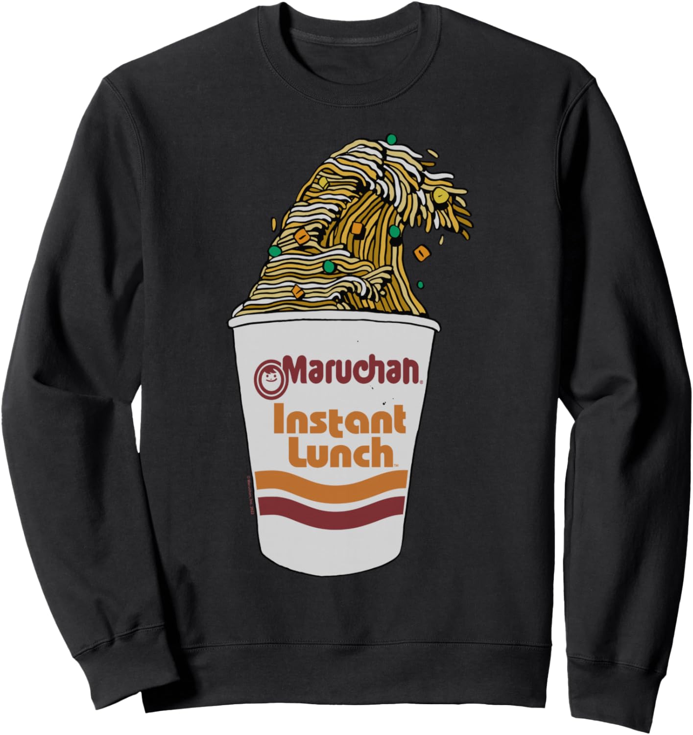 

Толстовка с логотипом Maruchan Instant Lunch Ramen Cup Noodle Wave Logo Maru-Chan, черный