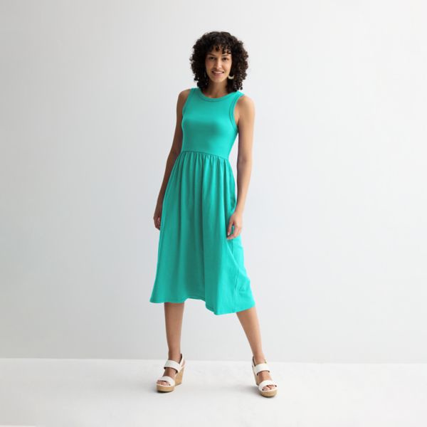 

Миниатюрное трикотажное платье из смешанной техники Sonoma Goods For Life, цвет aqua oasis