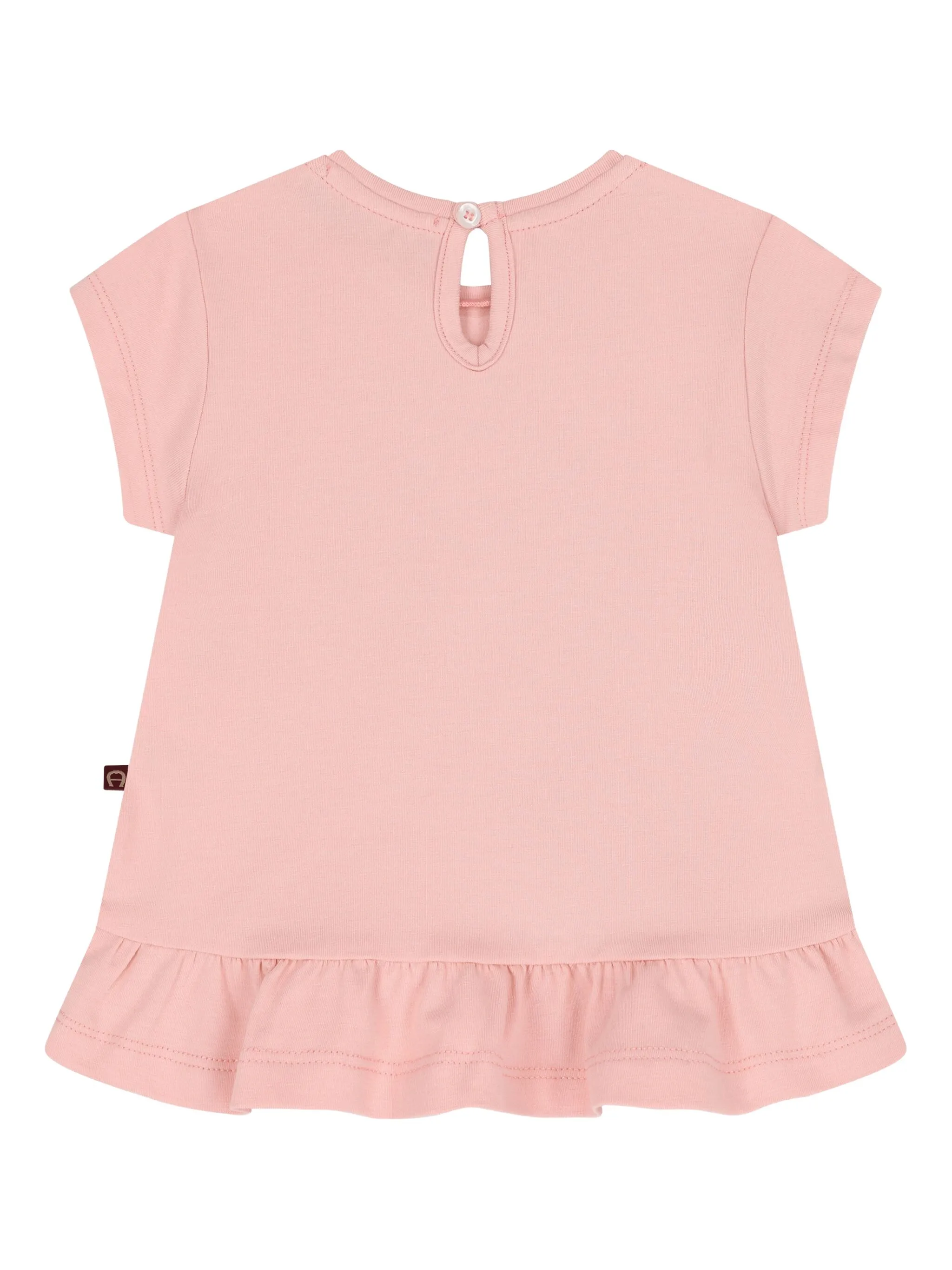 

Футболка с оборками и принтом Aigner Kids, розовый