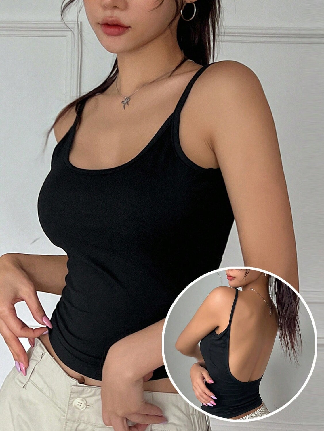 

DAZY Slim Fit Короткий модный женский бюстгальтер, черный цвет