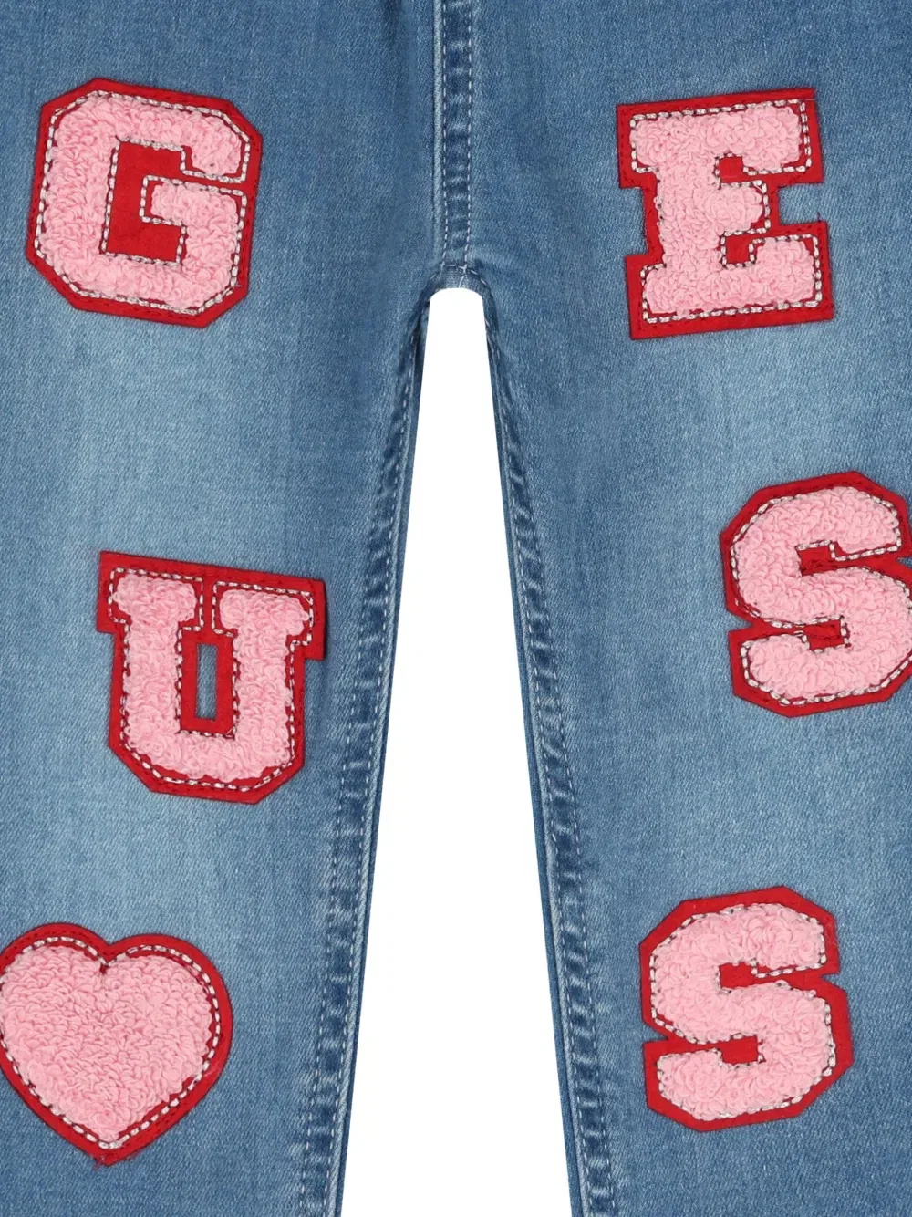 Джинсы с аппликацией в виде букв Guess Kids, синий — фото 3