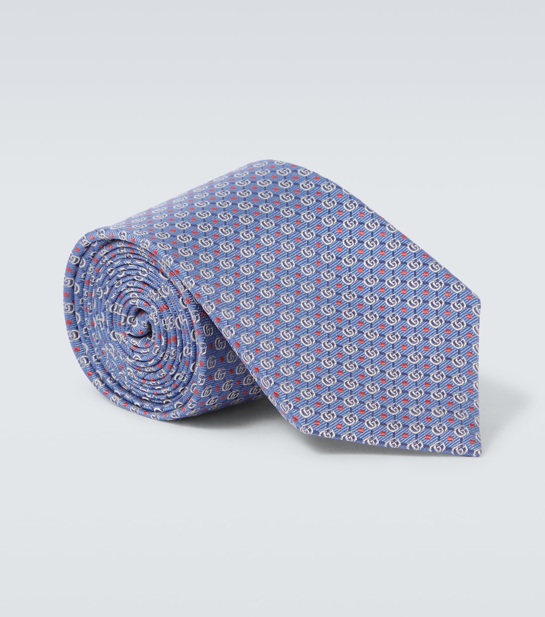 

Галстук GG из шелкового жаккарда Gucci, Bluette/Orange