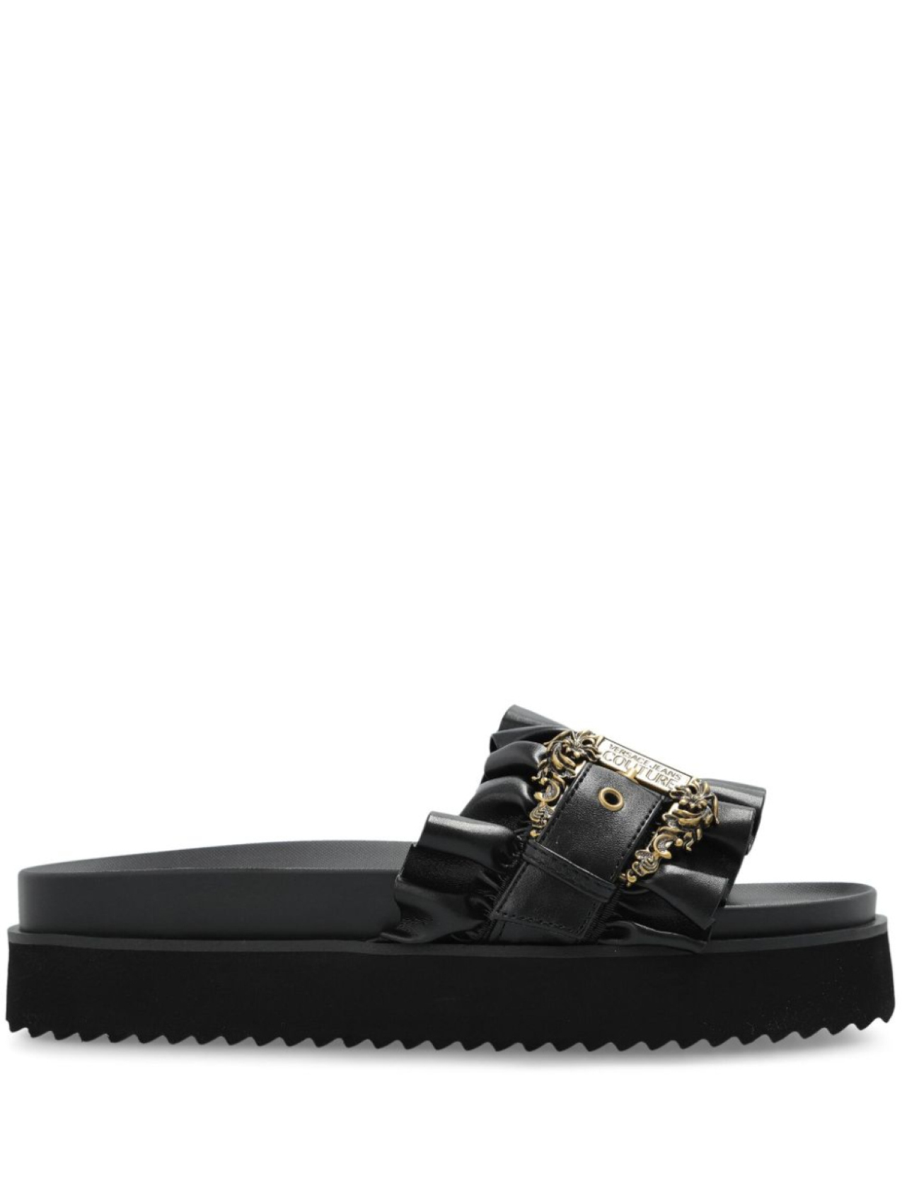 Versace Jeans Couture шлепанцы с логотипом, черный