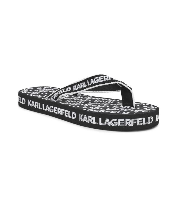 Шлепанцы женские Karl Lagerfeld с фирменным принтом, черный