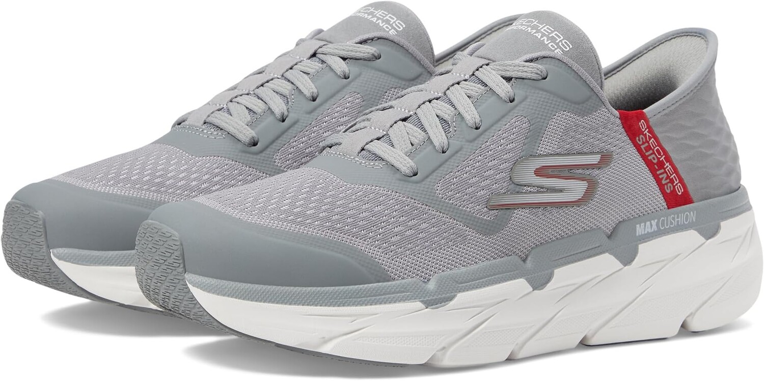 

Кроссовки SKECHERS Max Cushioning Premier Ascendant Hands Free Slip-Ins, цвет Gray/Red