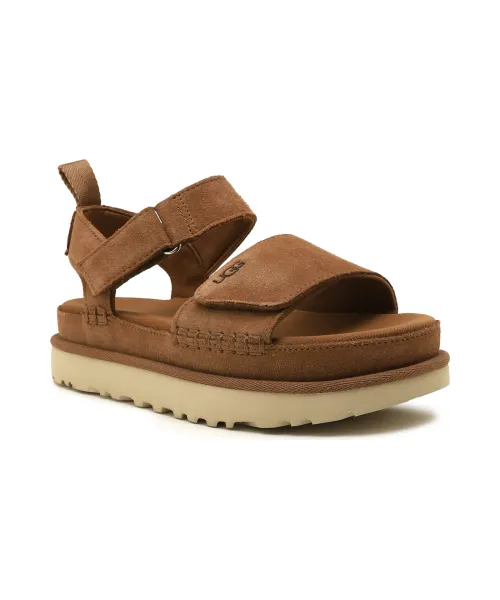 Кожаные сандалии с золотой звездой Ugg, коричневый