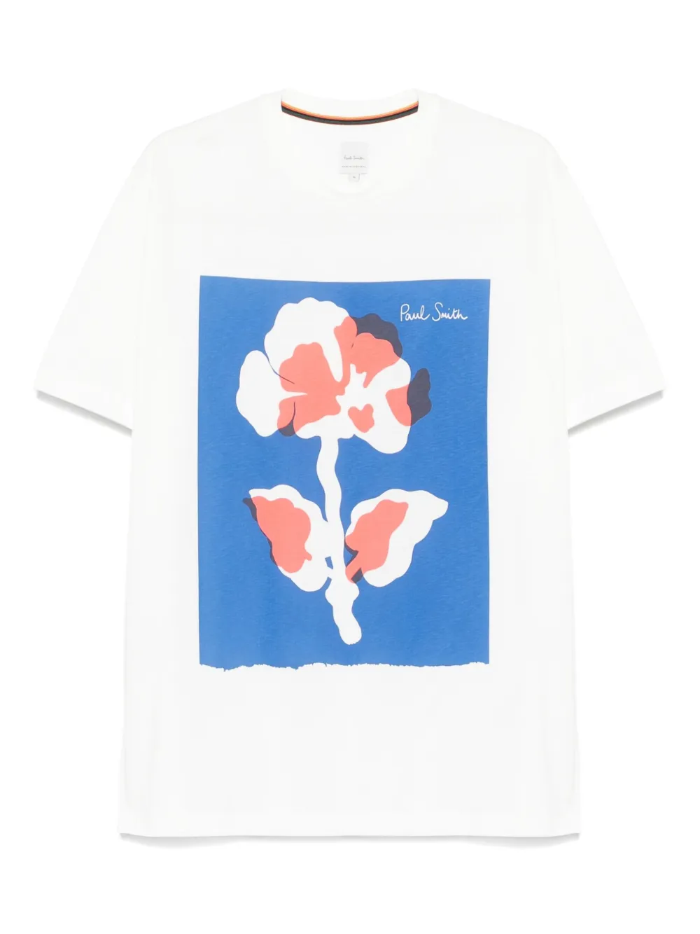 

Футболка с цветочным принтом Paul Smith, белый