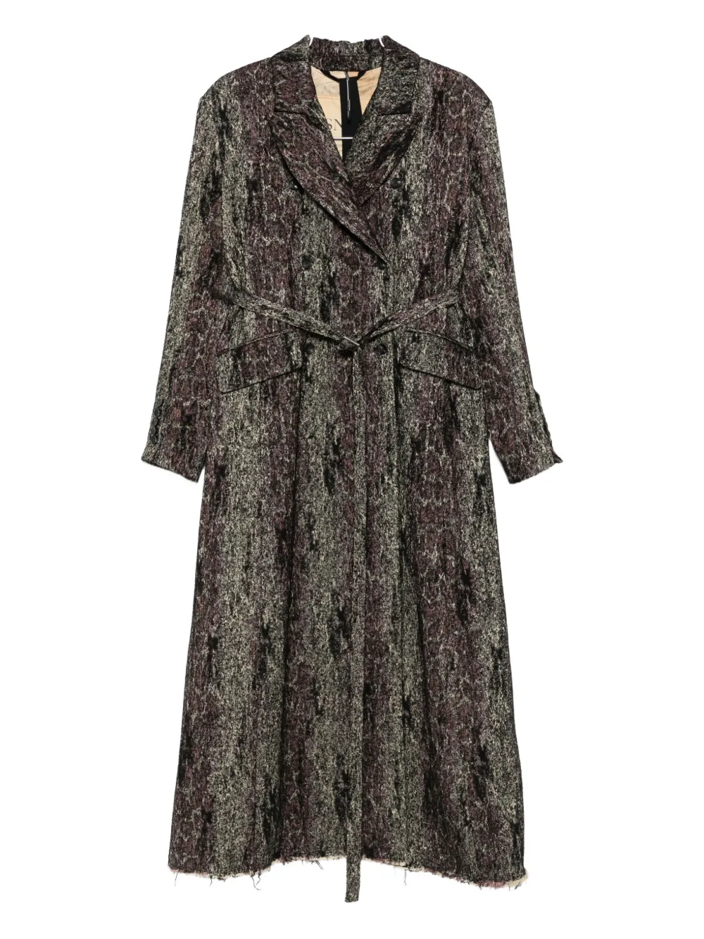 

Двубортное пальто с поясом Masnada, черный