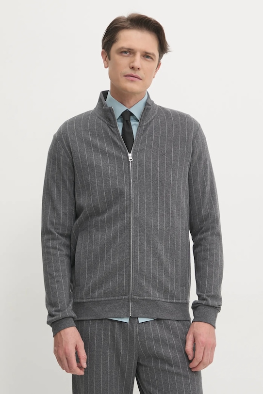 

Хлопковая толстовка Hackett London, серый