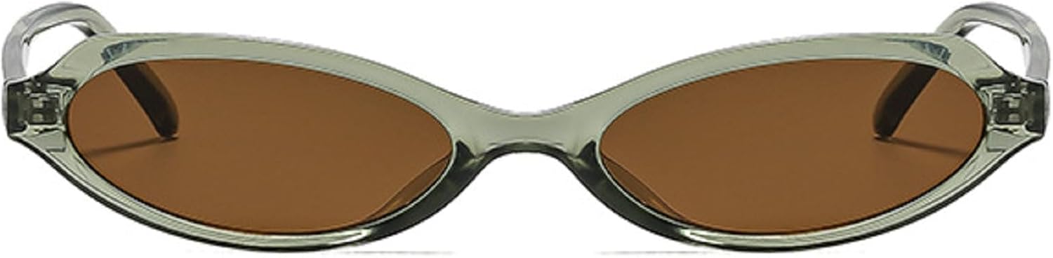 

Мужские солнцезащитные очки «кошачий глаз» маленького размера, защита от ультрафиолета UV400, модные зеленые овальные линзы, женские солнцезащитные очки в стиле панк mincl, C4