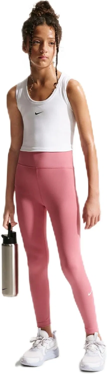 Леггинсы Nike Dri-FIT с высокой талией, Peony/White