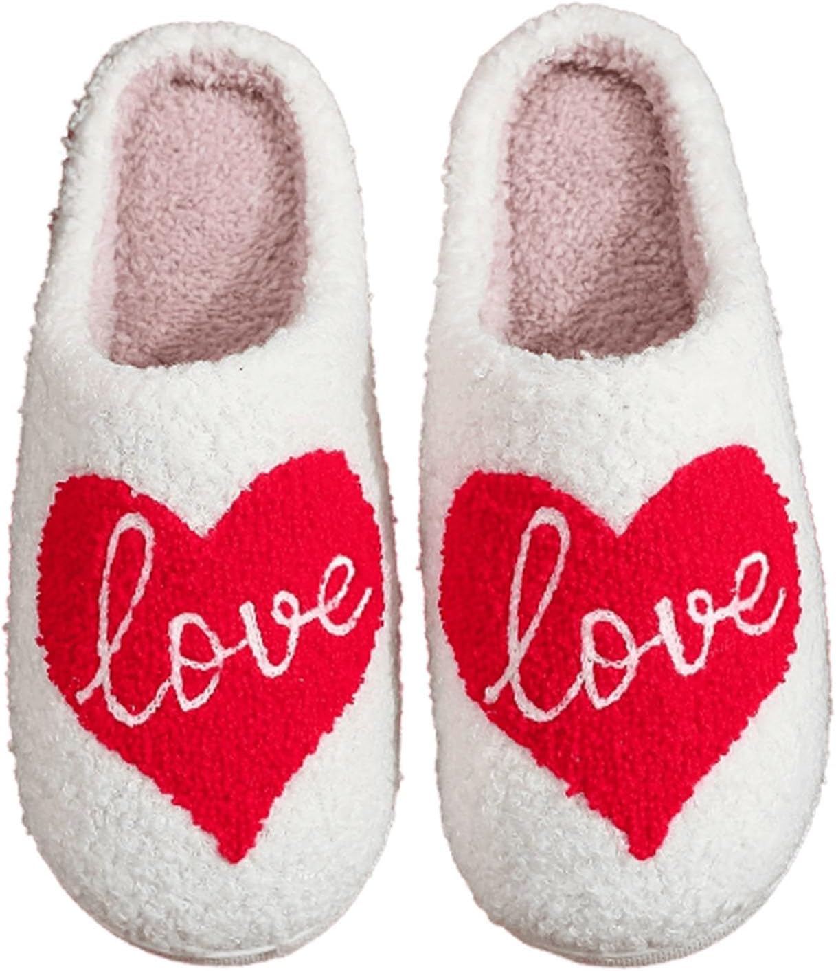 

Тапочки LNERIP зимние женские и мужские, пушистые плюшевые, с животными, милые мультяшные домашние тапочки, теплые и уютные, для дома и улицы, для девушек и женщин, Love Hearts Big
