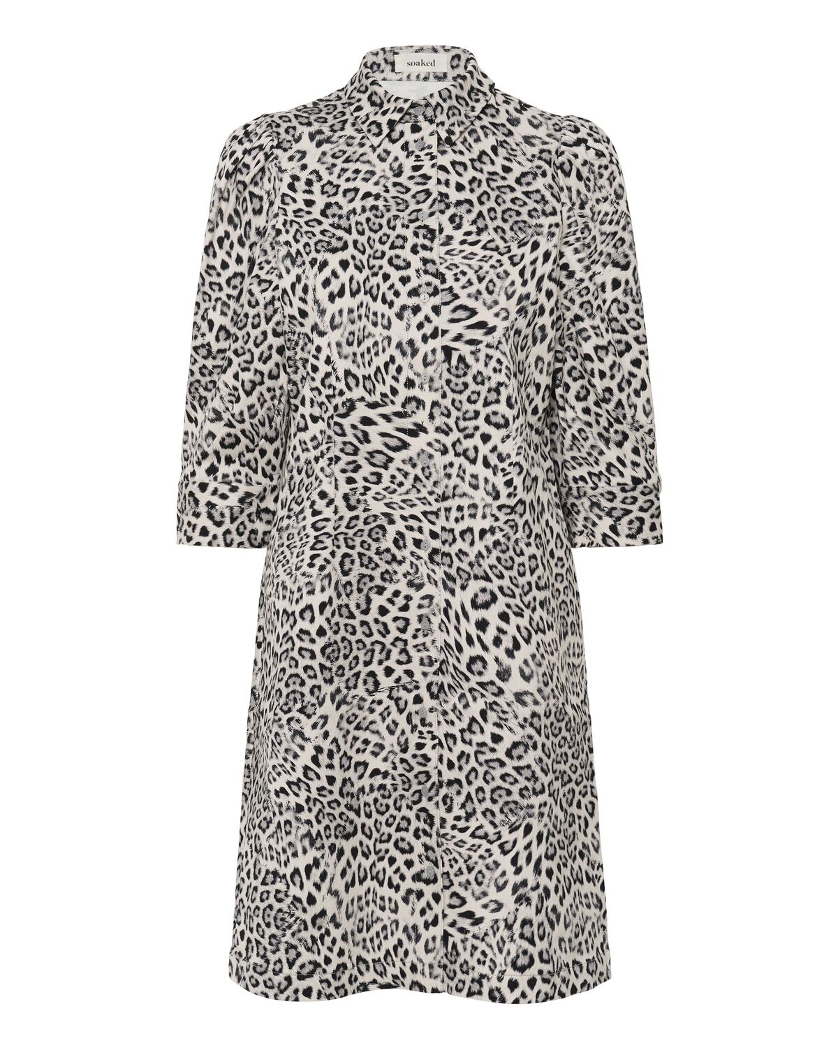 

SOAKED IN LUXURY Платье-рубашка 'Sandja' в сером цвете