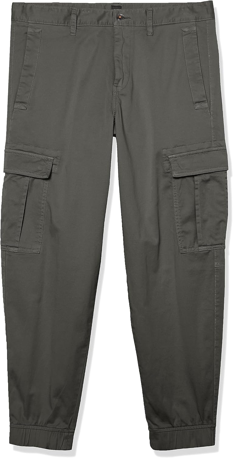 

Брюки BOSS с карманами-карго из мягкого хлопкового твила, Asphault Grey