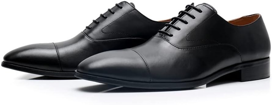 

Мужские оксфорды шнуровка с заостренным носком, с высокой внутренней подошвой, низкий верх, противоскользящий каблук-блок, резиновая подошва, для торжественных мероприятий Xjsdjhount, черный