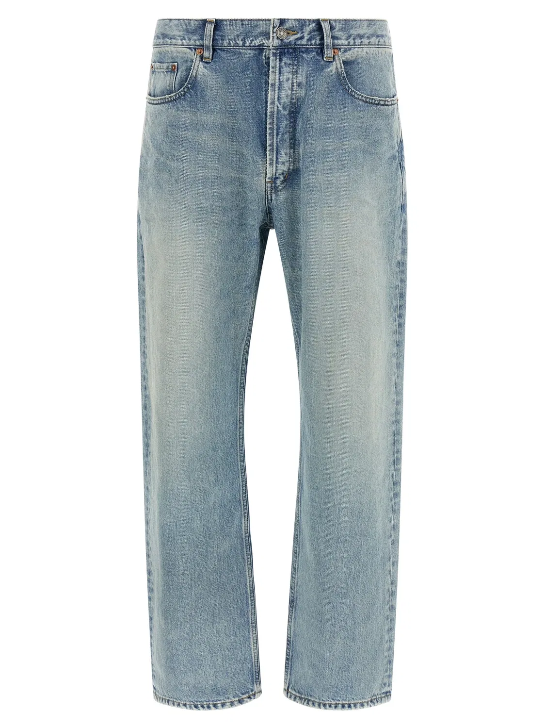 Широкие джинсы SAINT LAURENT, голубой
