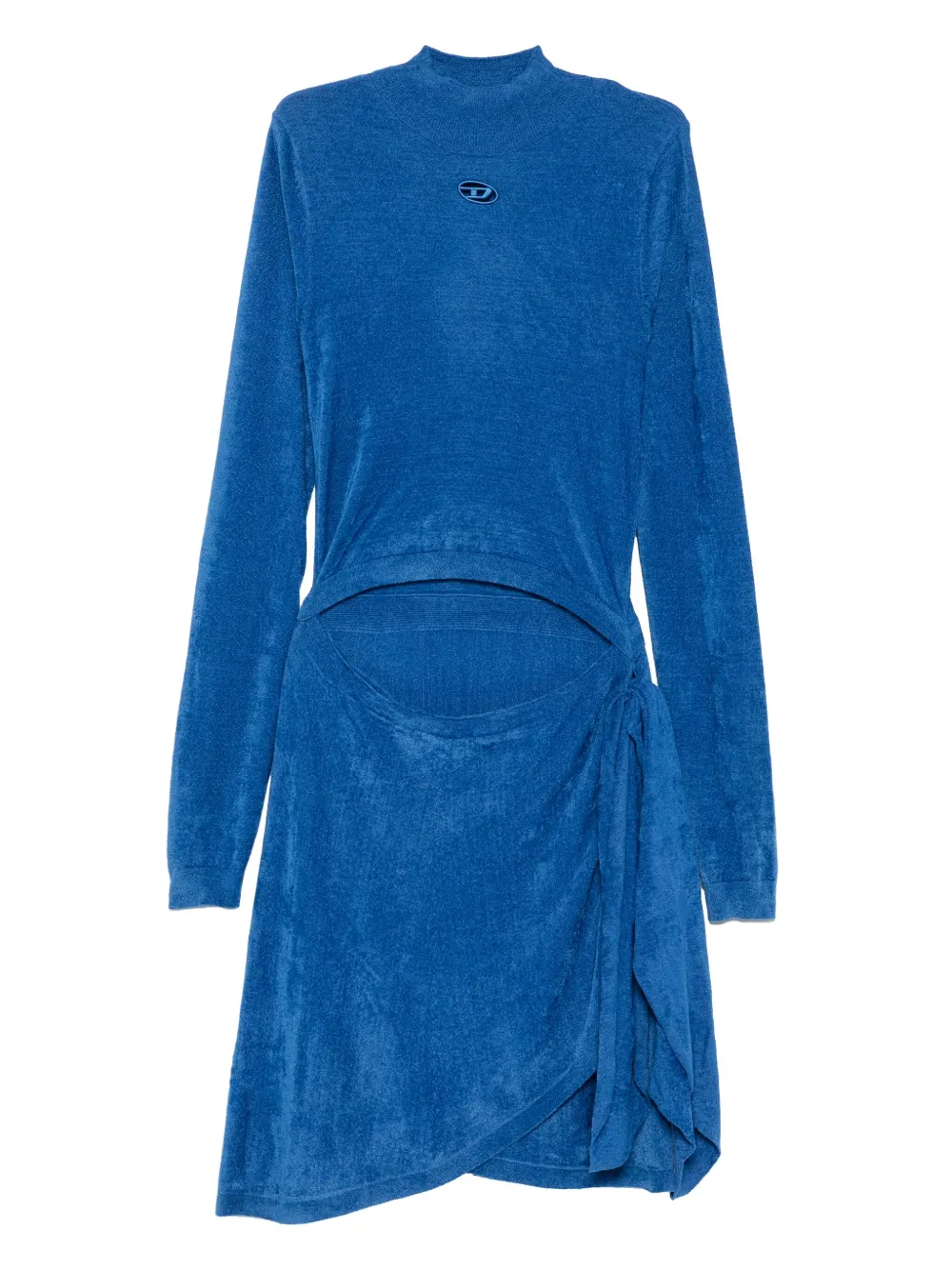 

Платье с высоким воротником и завязками Diesel, синий