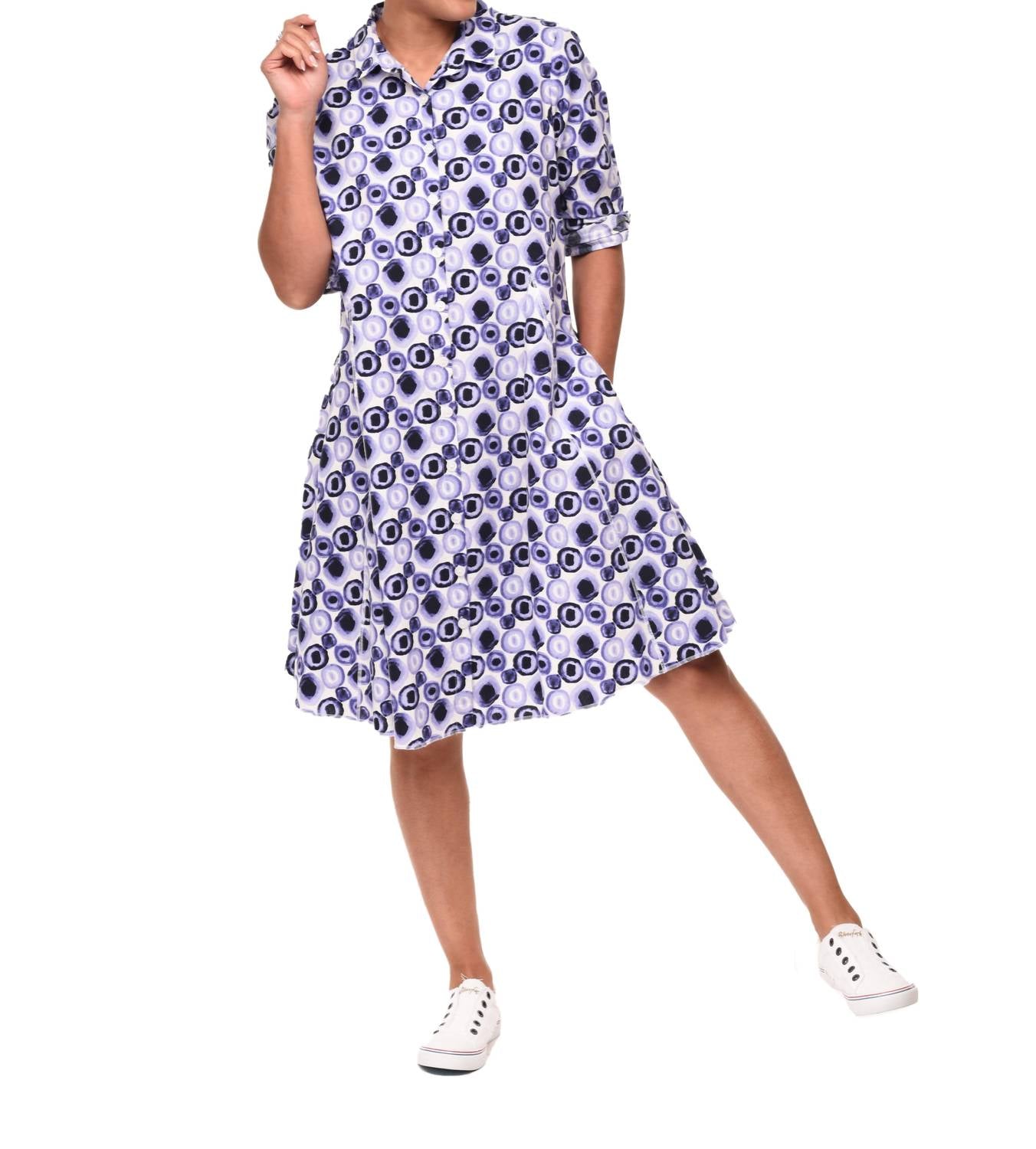 

Платье Collins в цвете ирис с пуговицами Tulip Clothing, Iris Poppers