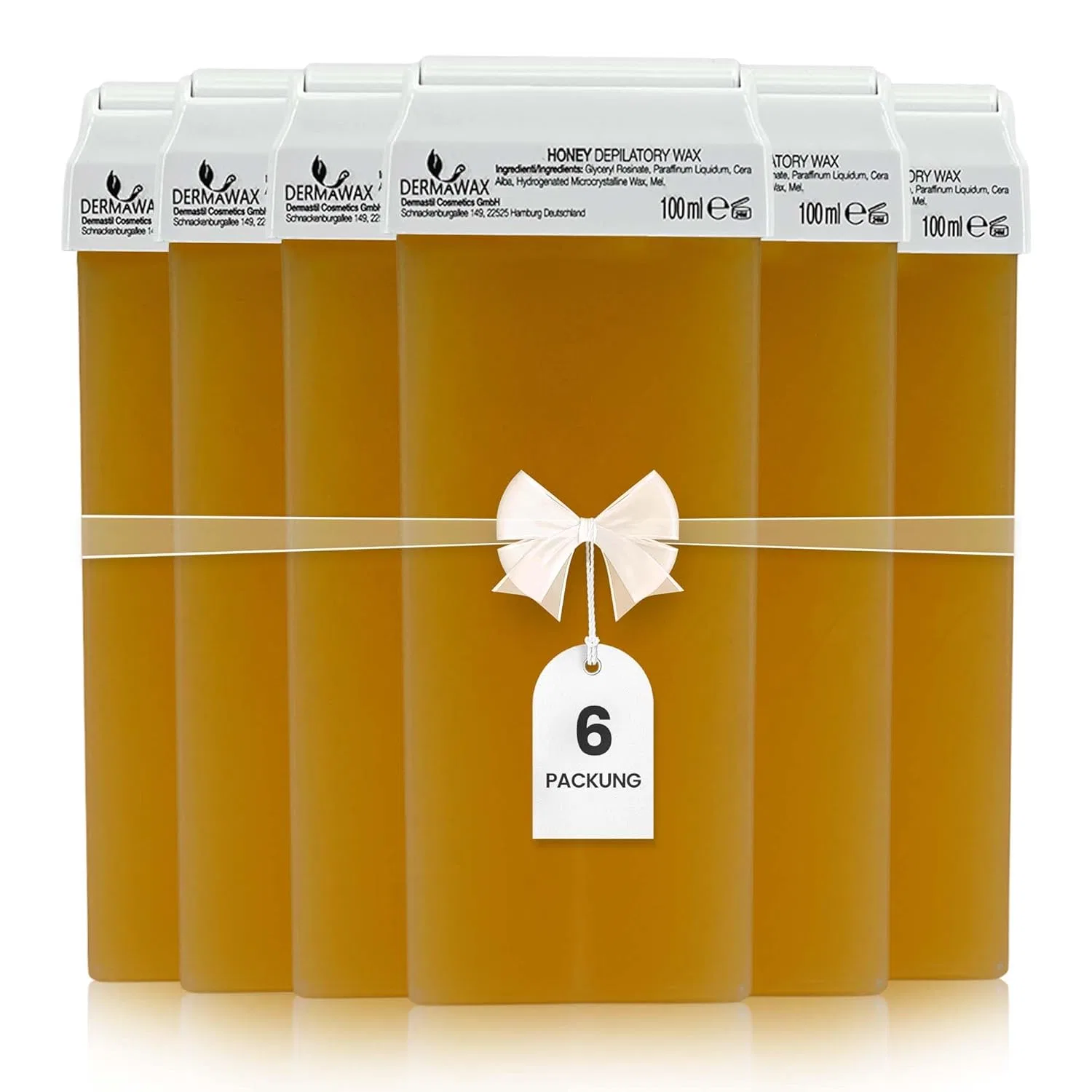 Набор восковых картриджей DERMAWAX Natural Honey Wax, 6 x 100 мл Dermawax