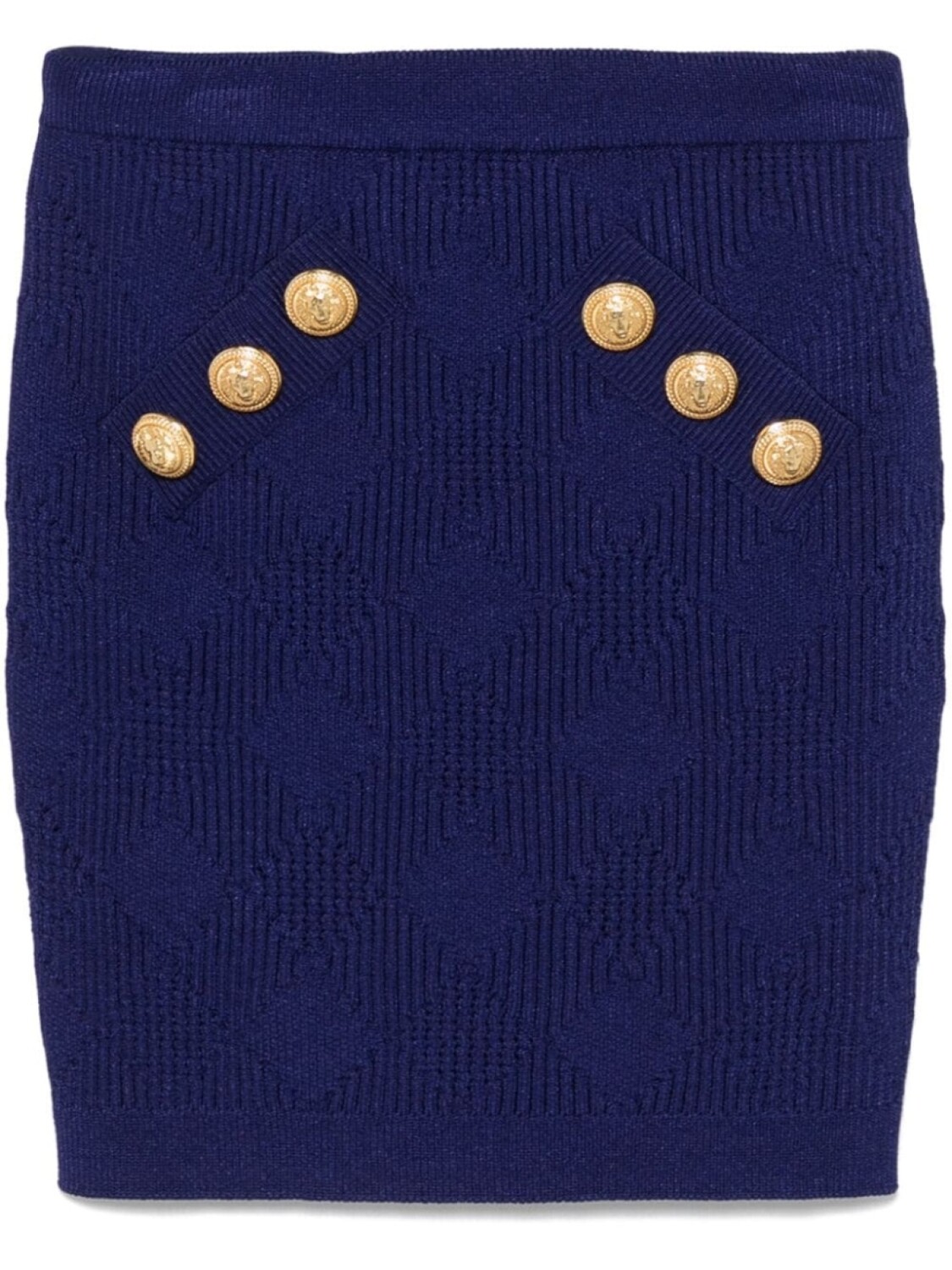 

Balmain вязаная юбка мини, синий