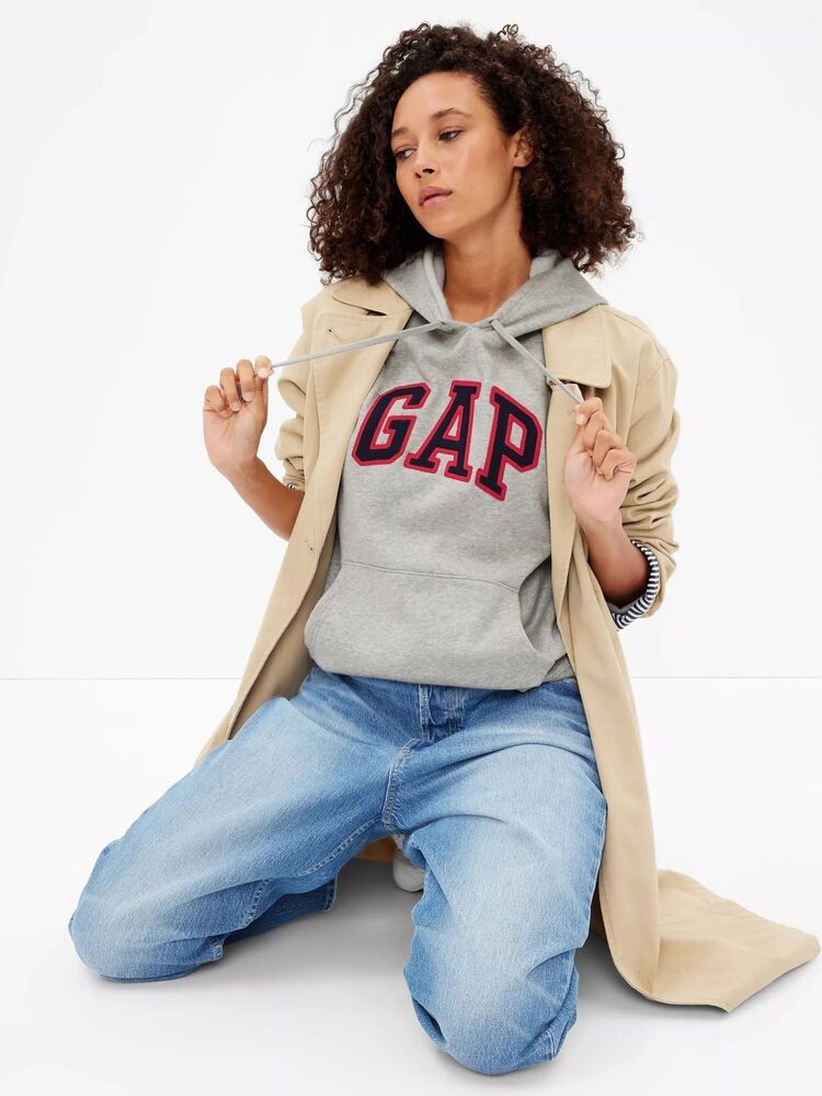 

Толстовка с логотипом и флисом Gap, серый