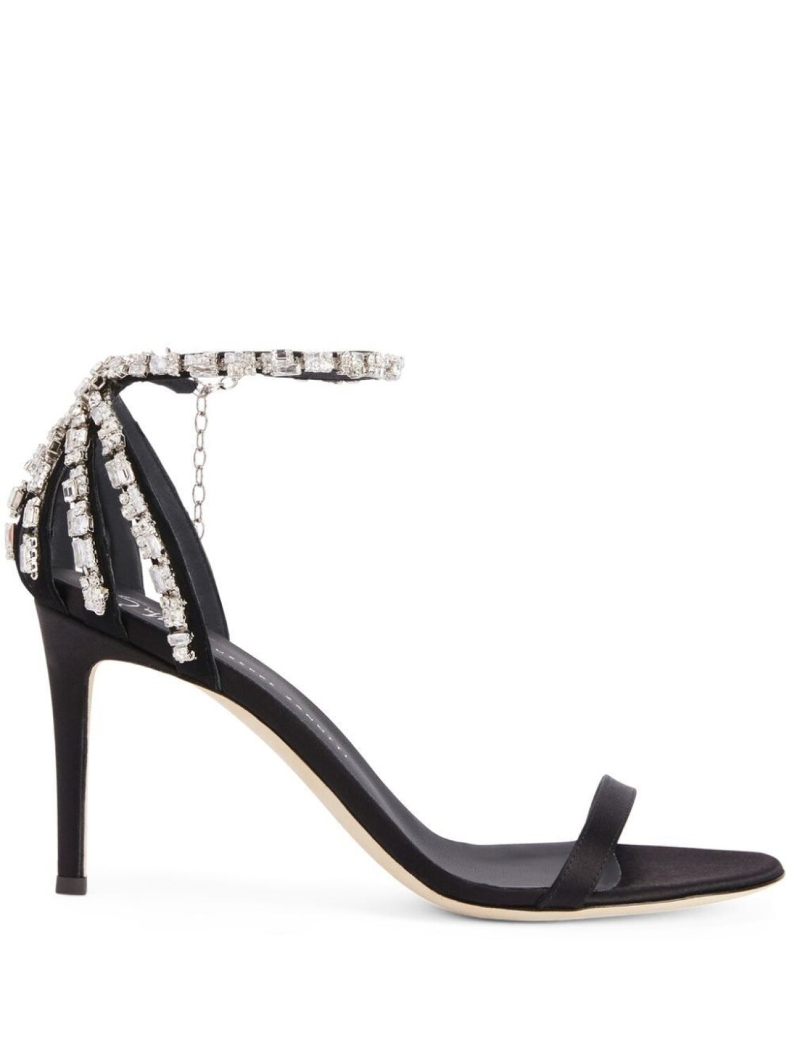 Giuseppe Zanotti босоножки Adele 85 с кристаллами, черный