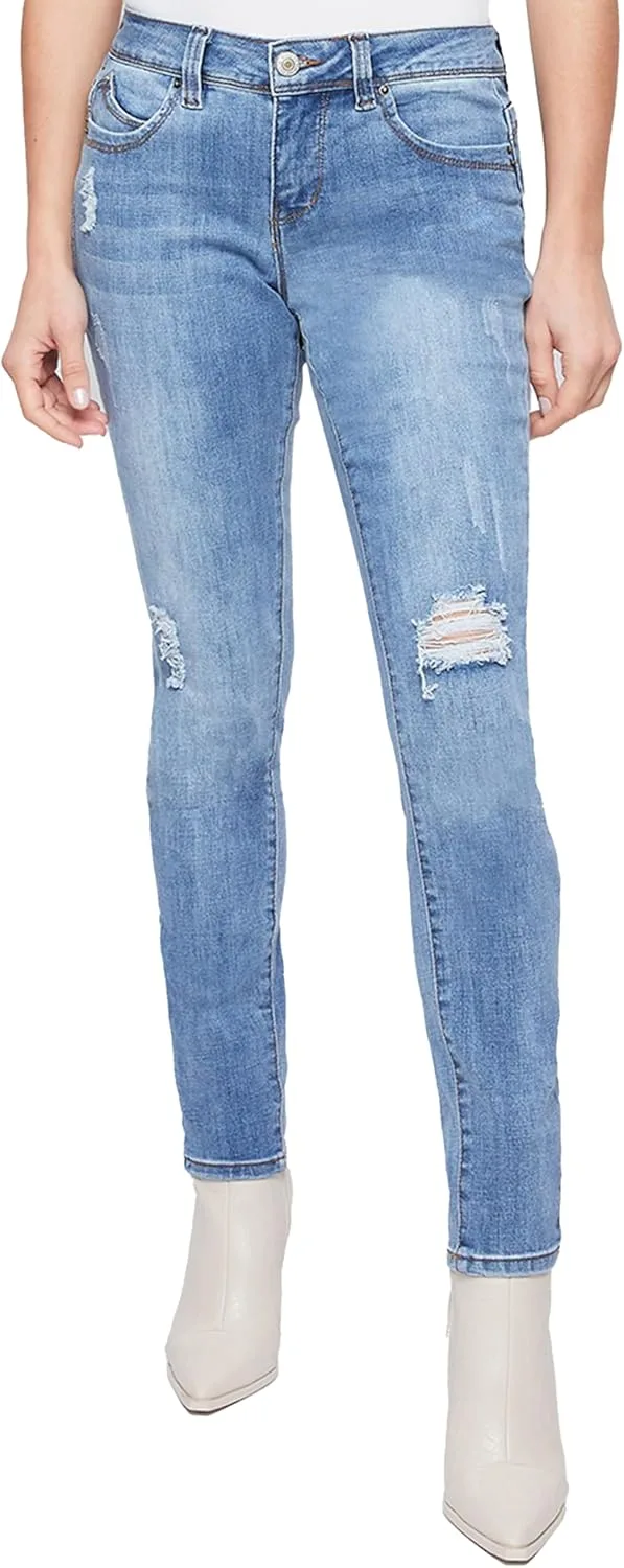 

Royalty for Me Women's Petite Wannabettabutt Mid Rise Skinny Jeans