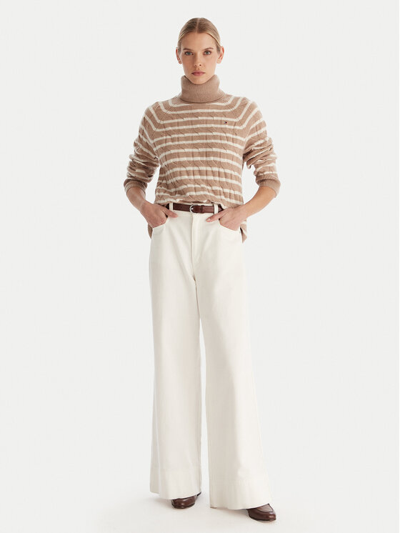 Водолазка regular fit WW0WW46791 Tommy Hilfiger, бежевый — фото 2
