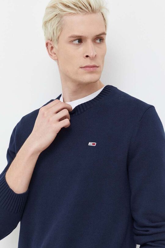 

Хлопковый свитер Tommy Jeans, темно-синий