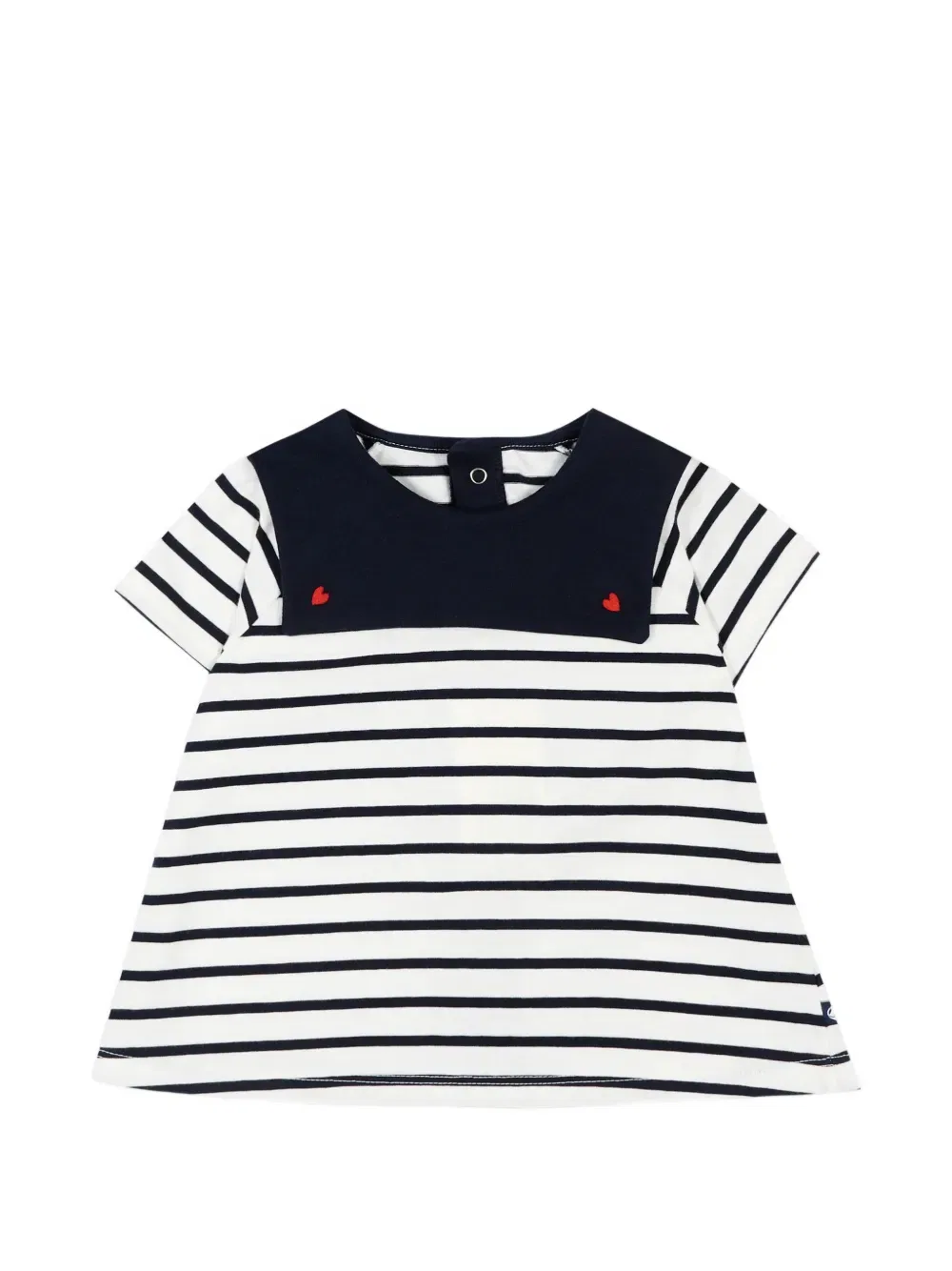 Полосатая футболка с коротким рукавом Petit Bateau, синий