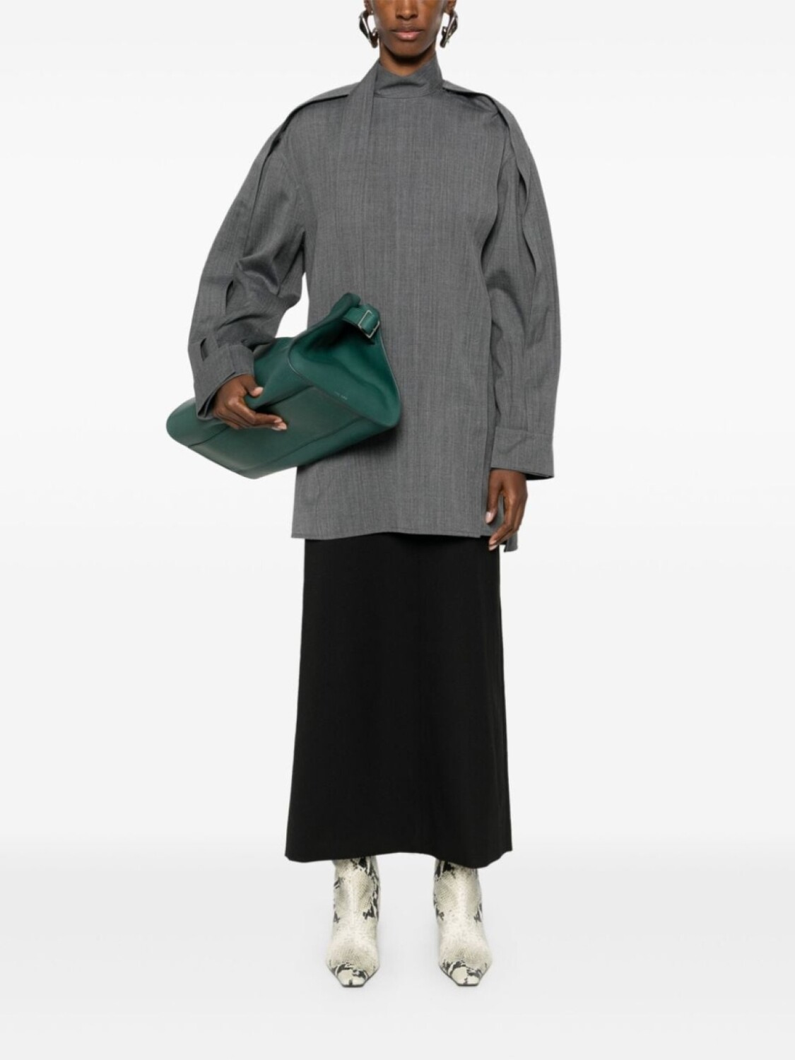 

Jil Sander шерстяная блузка, серый