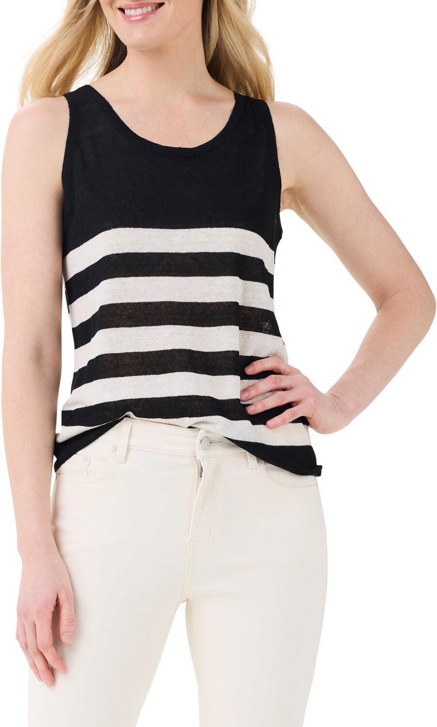 

Свитер NIC+ZOE Featherweight Striped Tank, цвет Black Multi