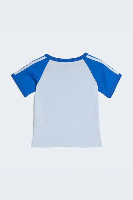 Комплект детский из футболки и шорт Adidas Originals, синий — фото 3