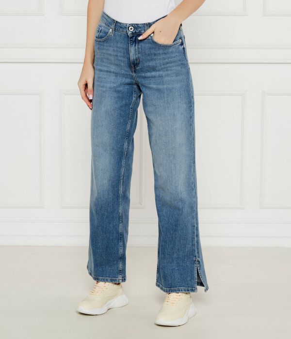 

Джинсы женские Karl Lagerfeld Jeans свободного кроя с разрезами, синий