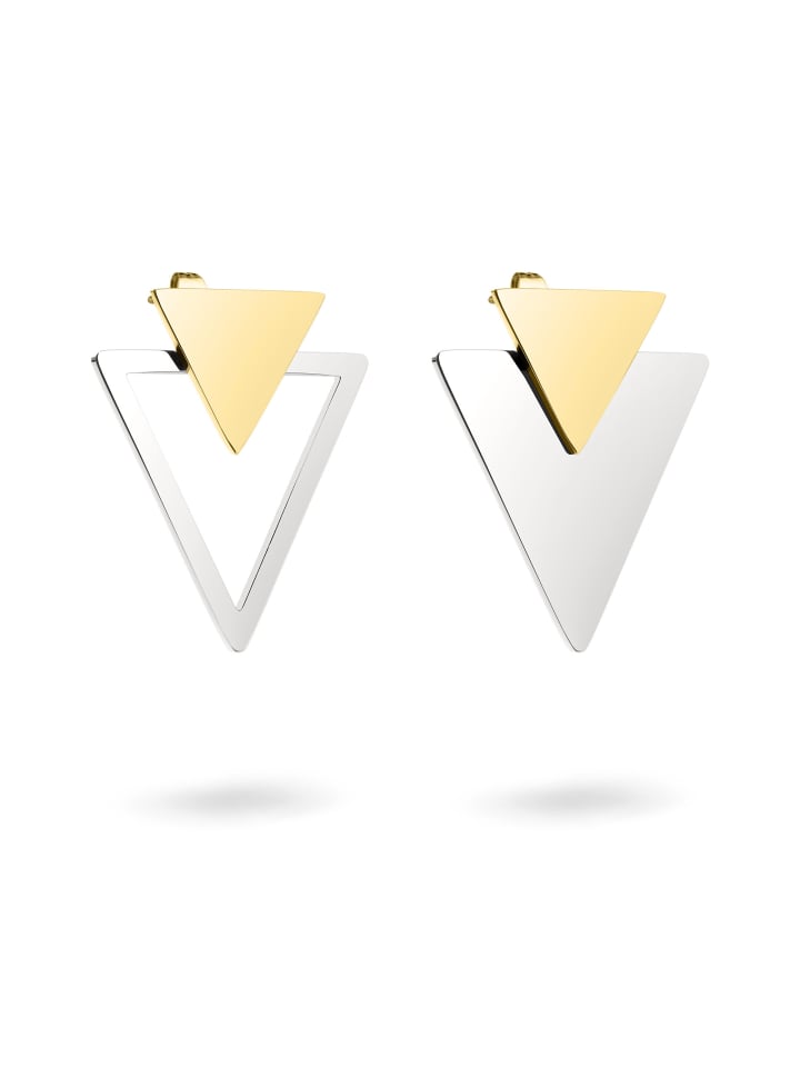 

LIEBESKIND BERLIN Серьги «Геометрический узор» в двухцветном исполнении из серебра и золота